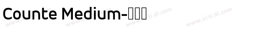 Counte Medium字体转换